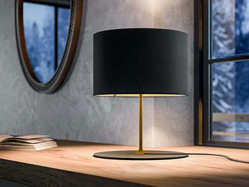 HALF MOON - Fabric and metal table lamp by Quadrifoglio Group - view 2